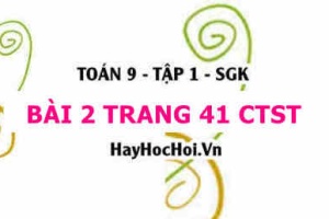 Bài 2 trang 41 Toán 9 tập 1 Chân trời sáng tạo